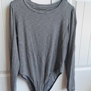 Long Sleeve Striped Bodysuit